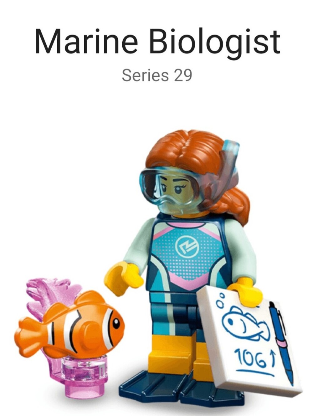 Lego 71052 Marine Biologist Series 29 Minifigures NWT Building Toy Set Fish